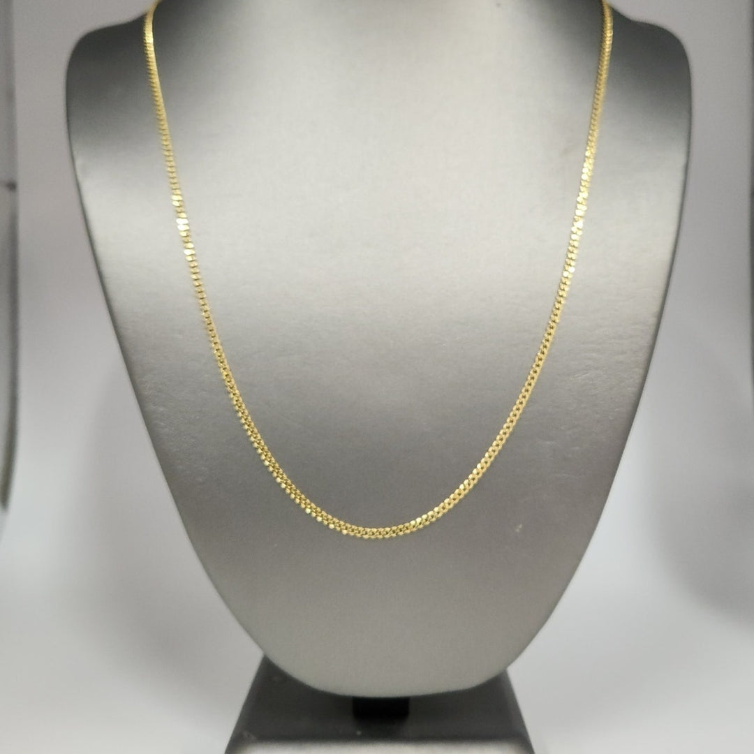 925 sterling Silver Gold -Tone Cuban Link Necklace  24"