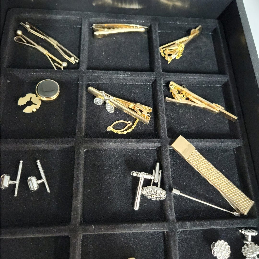 Elegant Assorted Men's cufflinks & Tie Clips -Gold & Silver Tone -Starting at $19.99