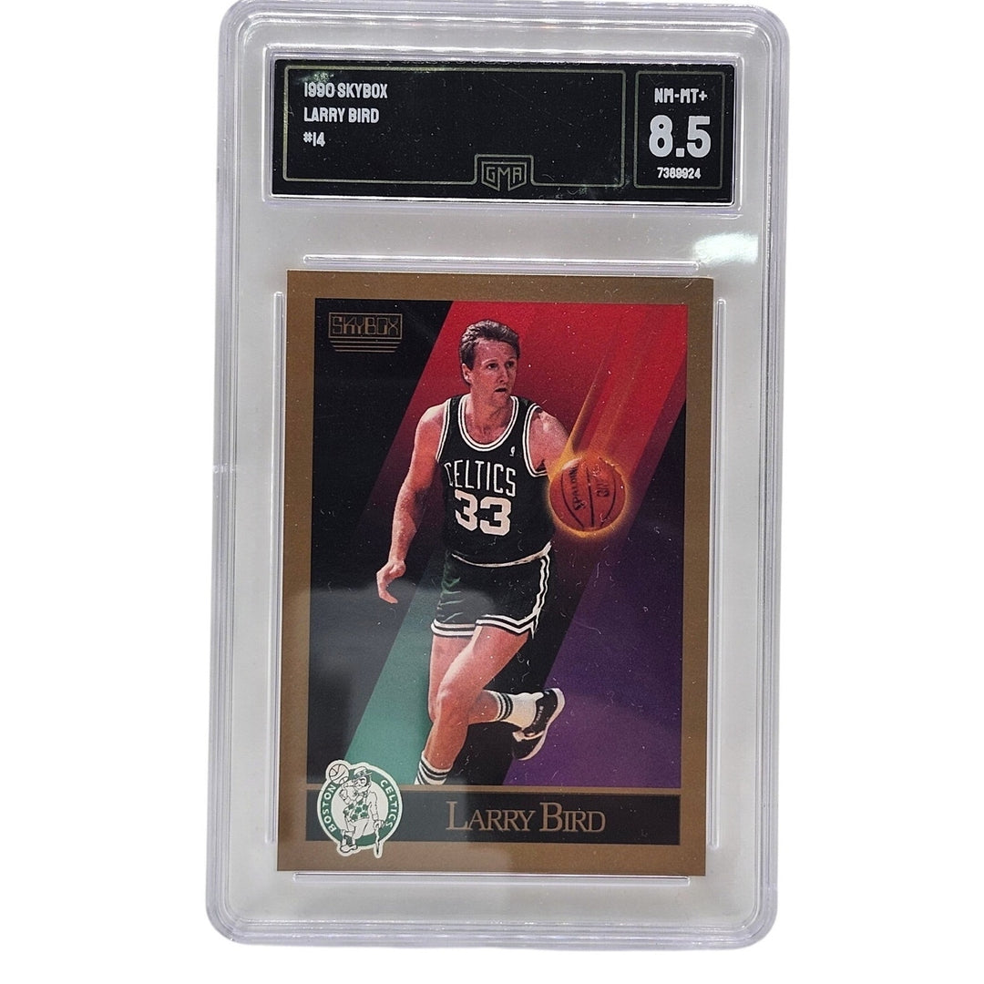 1990 SkyBox Larry Bird #14 Boston Celtics - GMA 8.5 NM-MT+ Graded Card