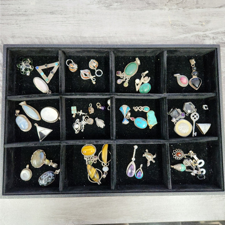 925 Sterling Silver Assorted Natural Stone Pendant & Earrings Unique Design starting at 29.99
