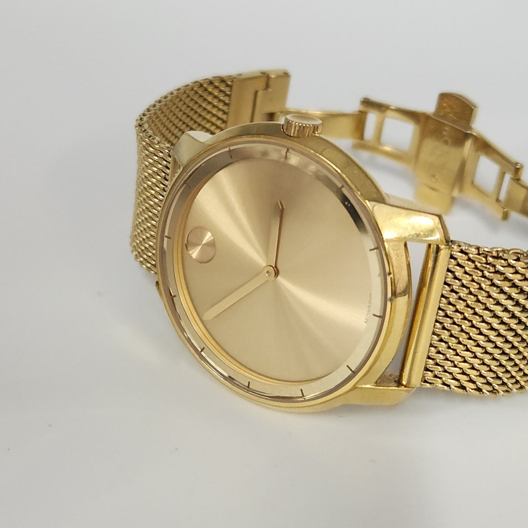 Movado Bold Gold Mesh Stainless Steel Band 44MM Watch