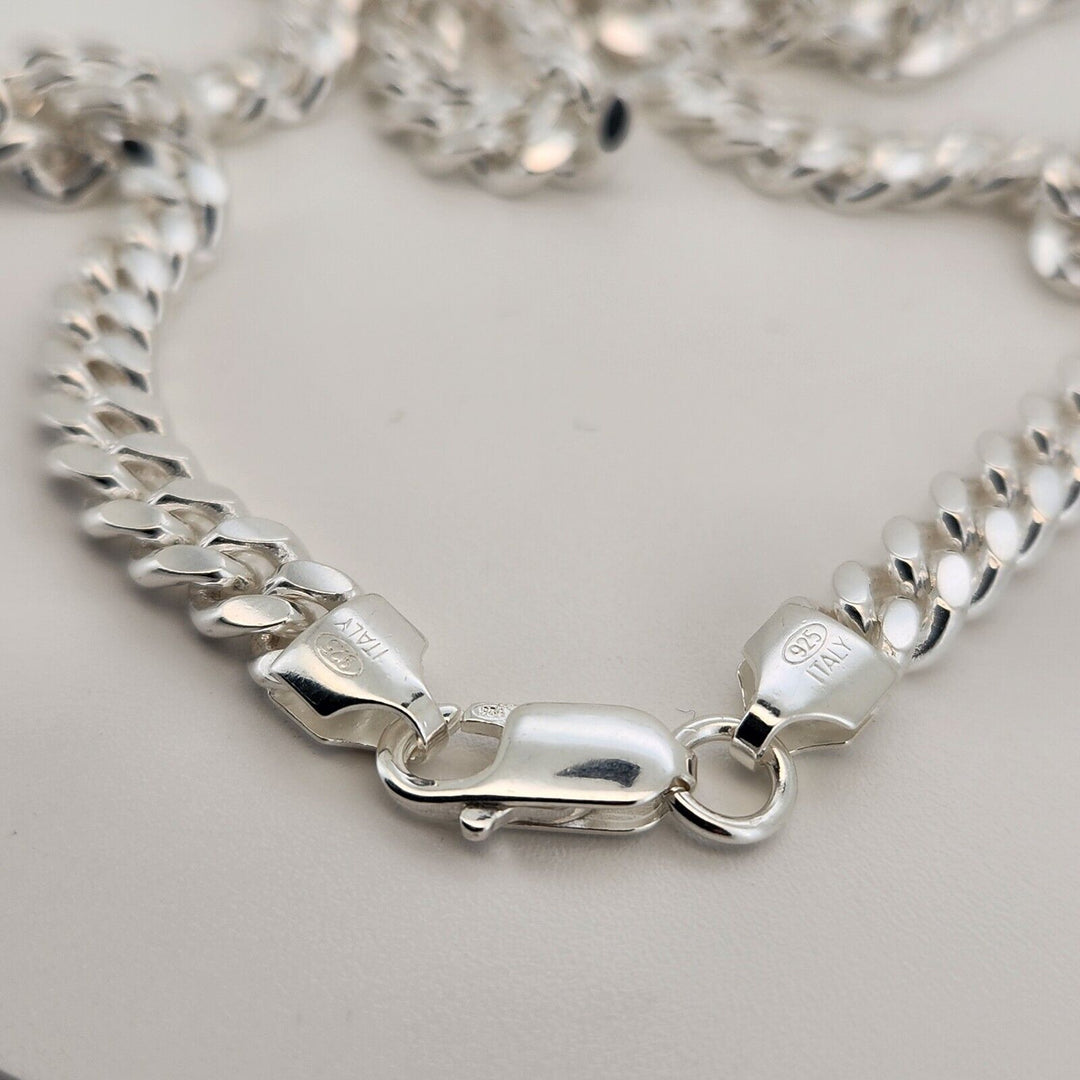 Elegant 925 sterling silver Miami Cuban Chain Necklace 22" B
