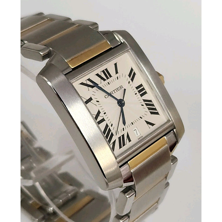 28MM Cartier Tank Francaise 2302 18k Two Tone Unisex Automatic Watch