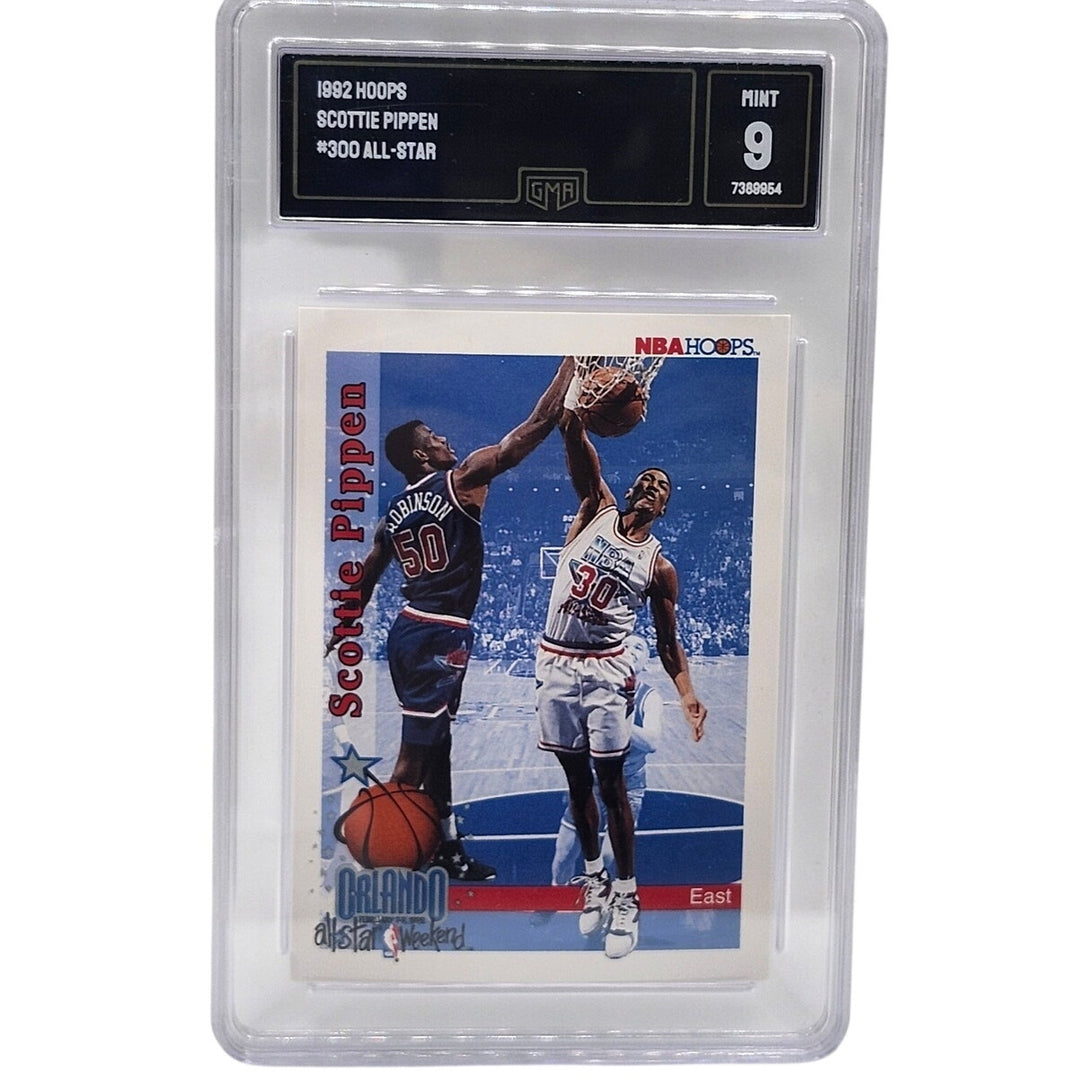 1992 Hoops Scottie Pippen #300 All-Star GMA 9 Mint Chicago Bulls Hall of Fame