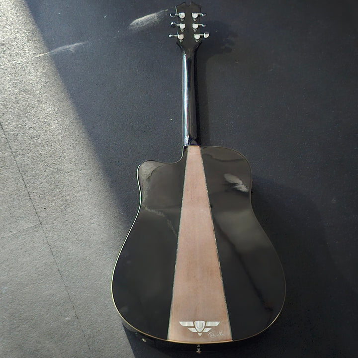 Urban Acoustic-Electric Sunburst Cutaway Guitar with Unique Inlays
