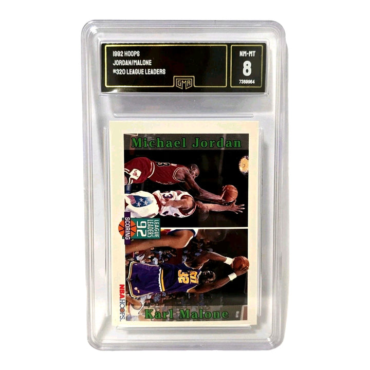 1992-93 Hoops #320 Michael Jordan / Karl Malone Scoring League Leaders GMA 8 NBA