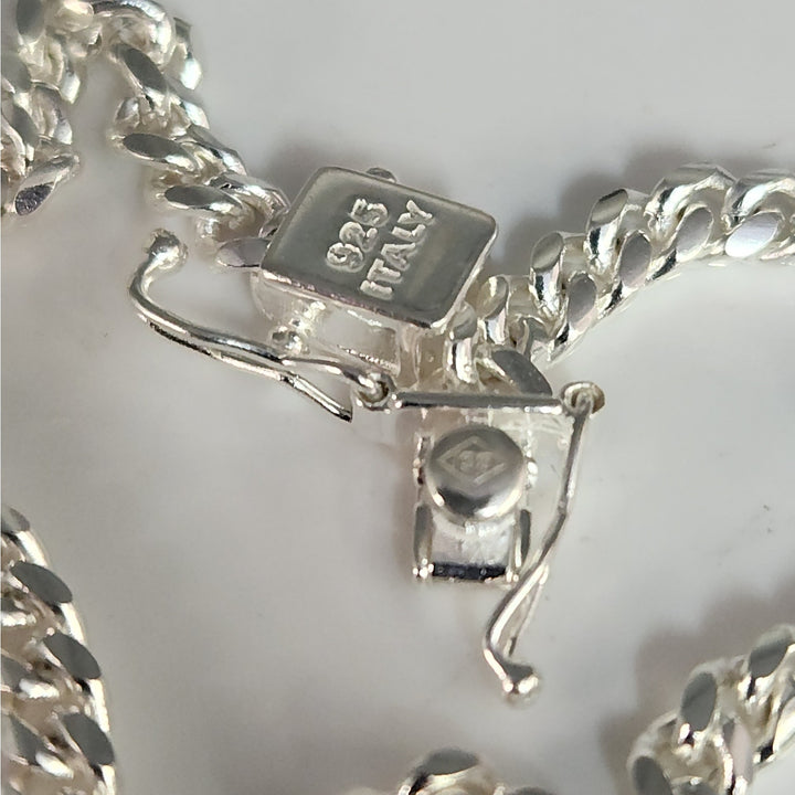 925 Italy sterling silver Cuban Chain Bracelet 7.5"