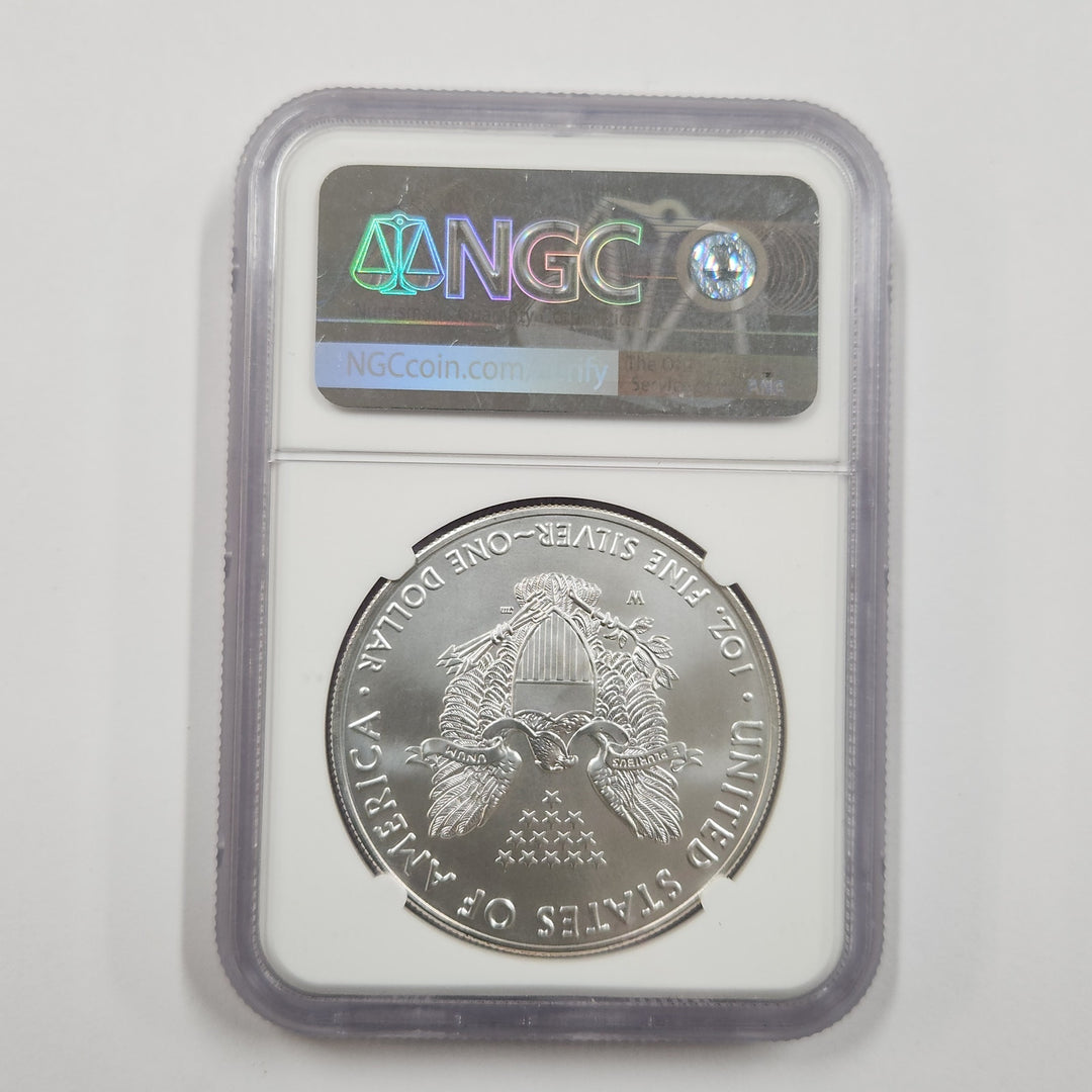 2017 W NGC MS70 Burnished Silver Eagle Premier Select Series 1 Oz .999 Silver