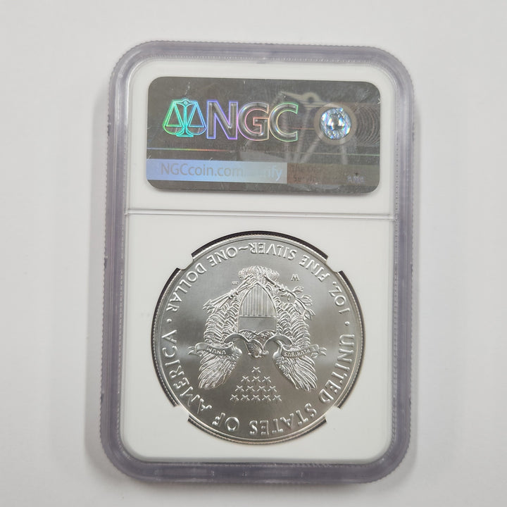 2017 W NGC MS70 Burnished Silver Eagle Premier Select Series 1 Oz .999 Silver