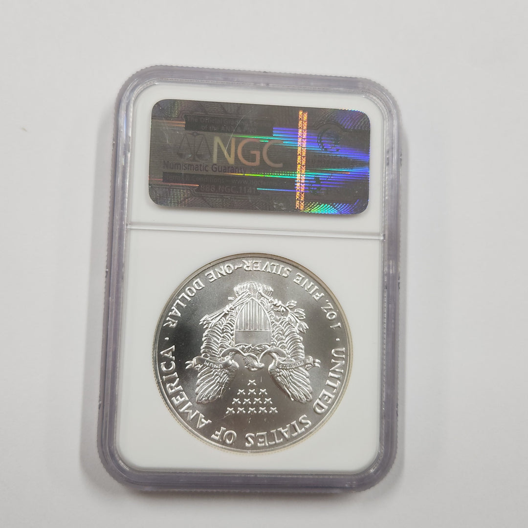 1991 American Silver Eagle NGC MS69 1 oz .999 Silver