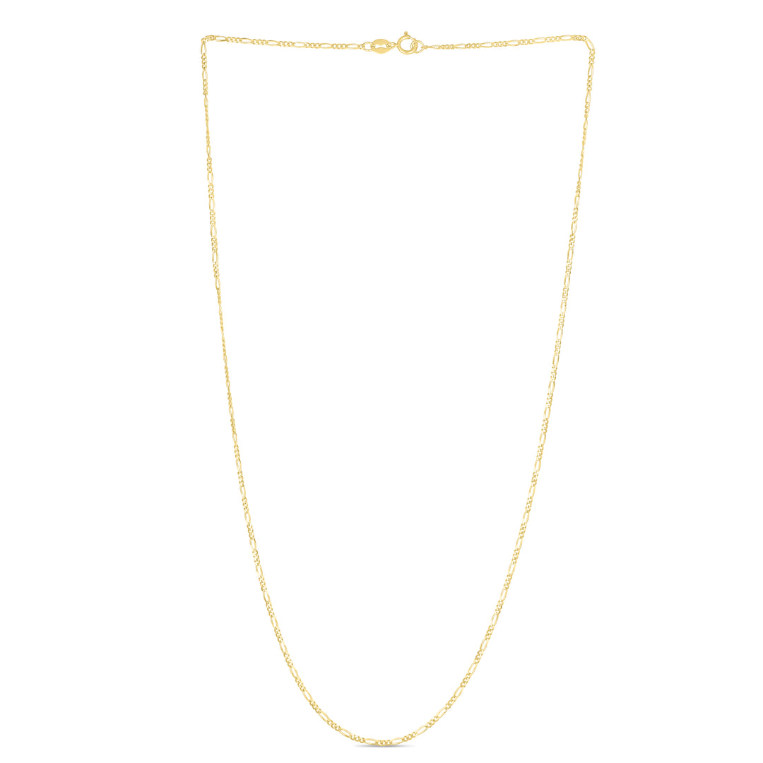 14K Gold 1.9mm Figaro Chain