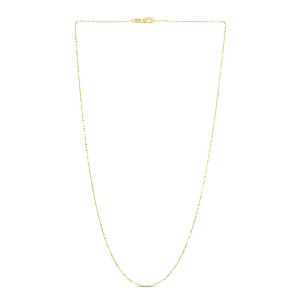 14K Gold 0.9mm Diamond Cut Bead Chain