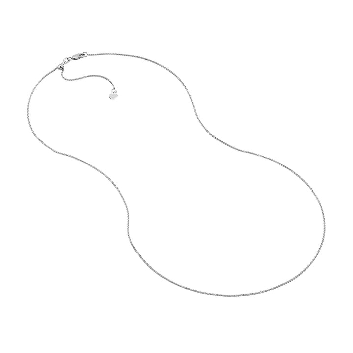 Adjustable Wheat Chain Necklace with Slider