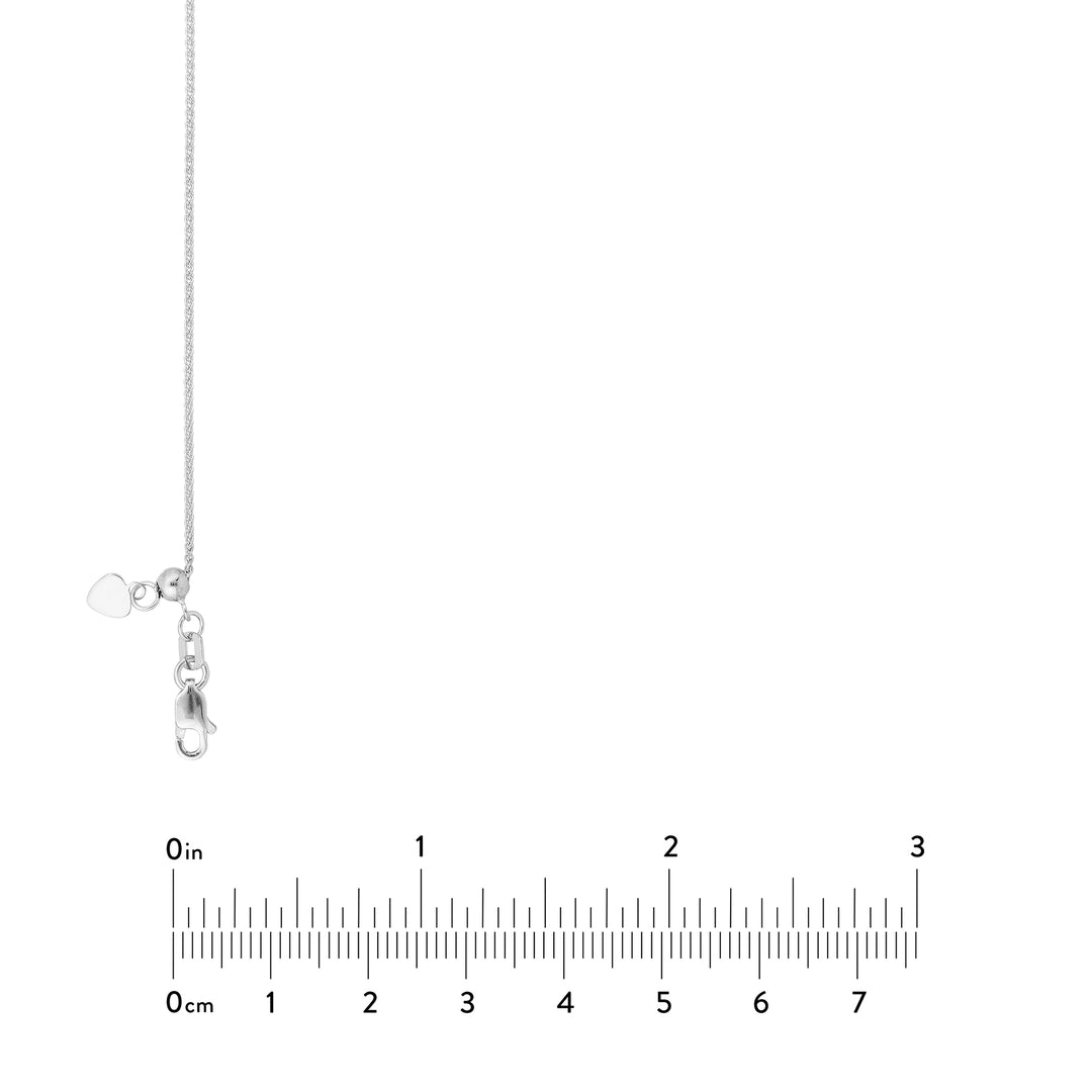 Adjustable Wheat Chain Necklace with Slider