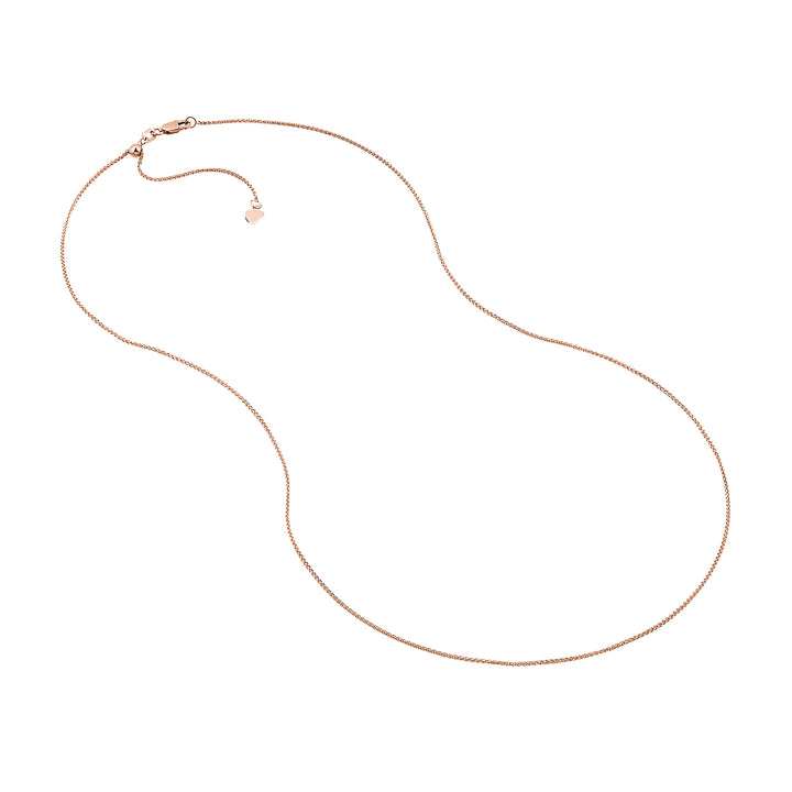 Adjustable Wheat Chain Necklace with Slider