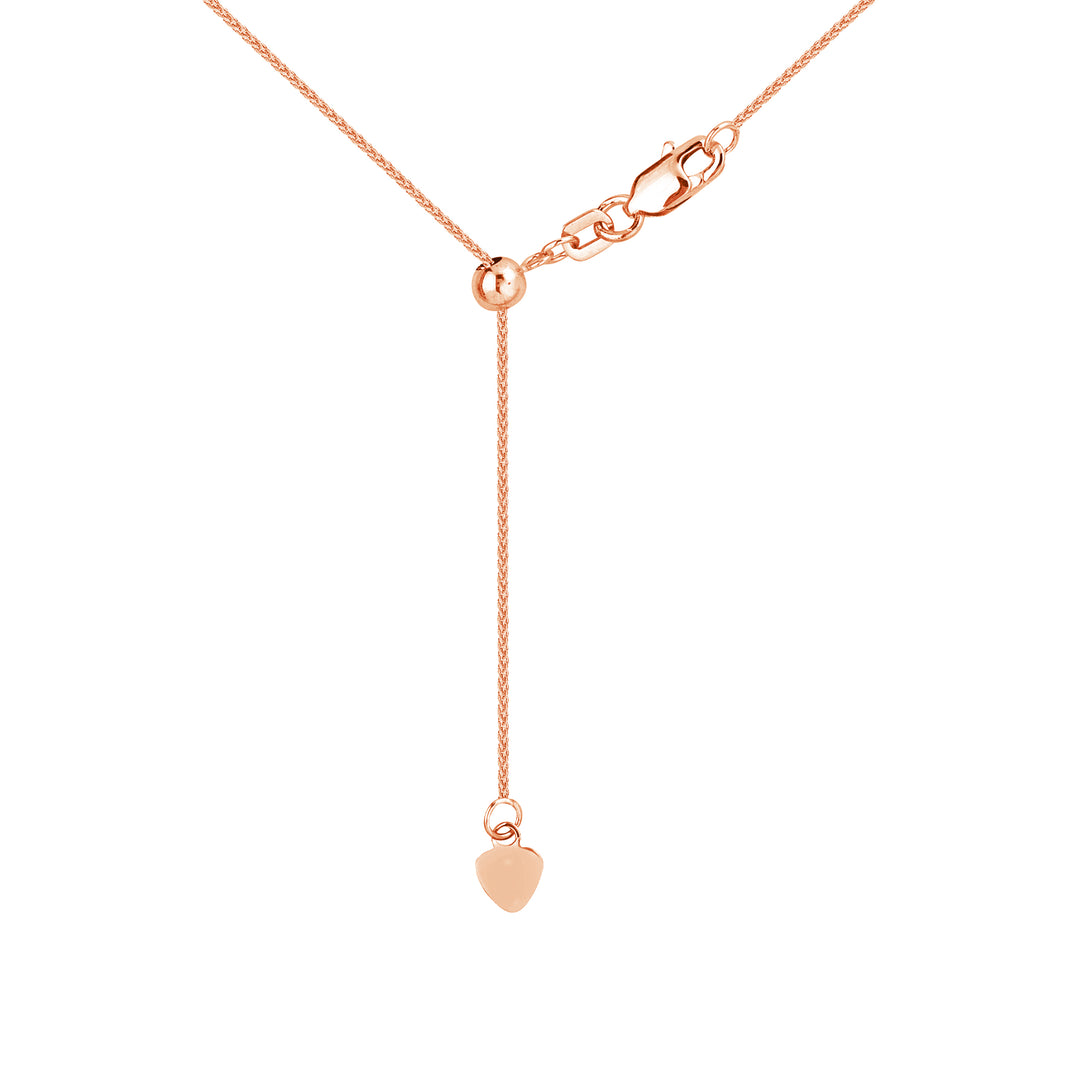 Adjustable Wheat Chain Necklace with Slider