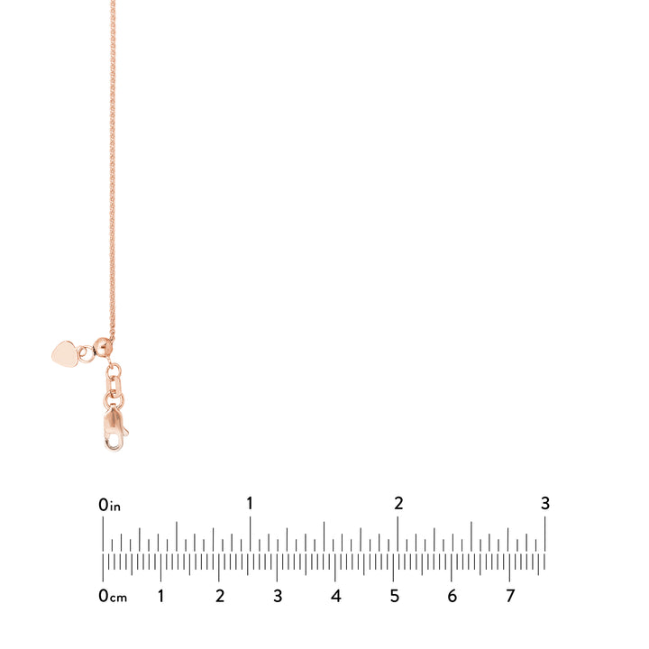 Adjustable Wheat Chain Necklace with Slider