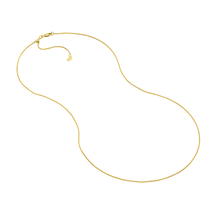 Adjustable Wheat Chain Necklace with Slider