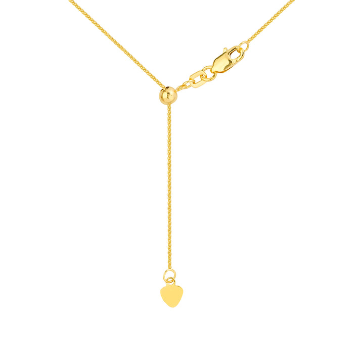 Adjustable Wheat Chain Necklace with Slider