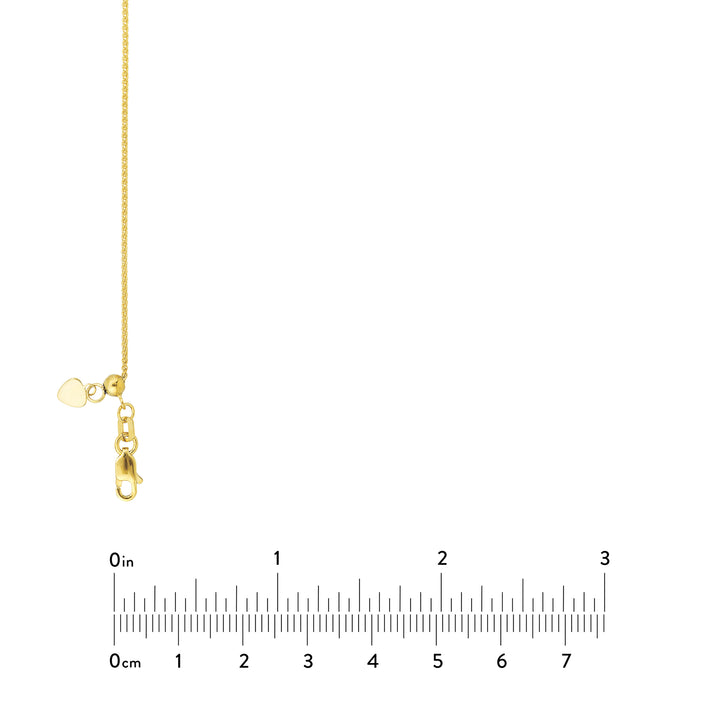 Adjustable Wheat Chain Necklace with Slider