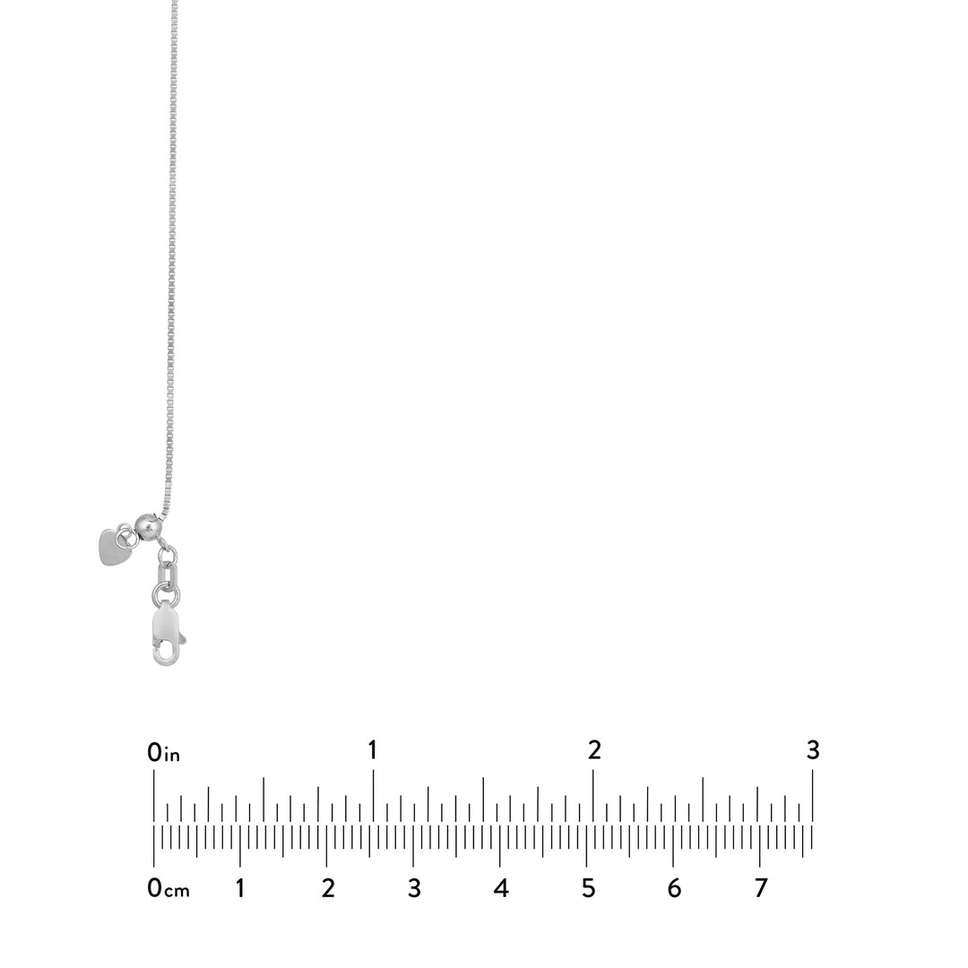 0.8mm Box Chain with Slider Bead