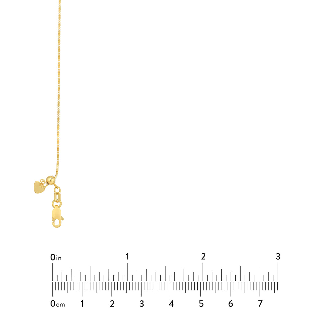 0.8mm Box Chain with Slider Bead