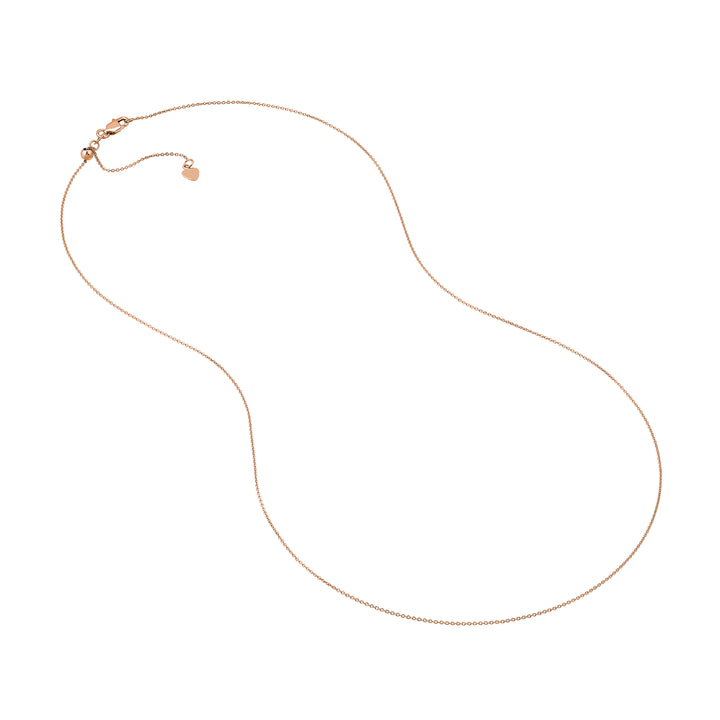 Adjustable Cable Chain Necklace with Slider