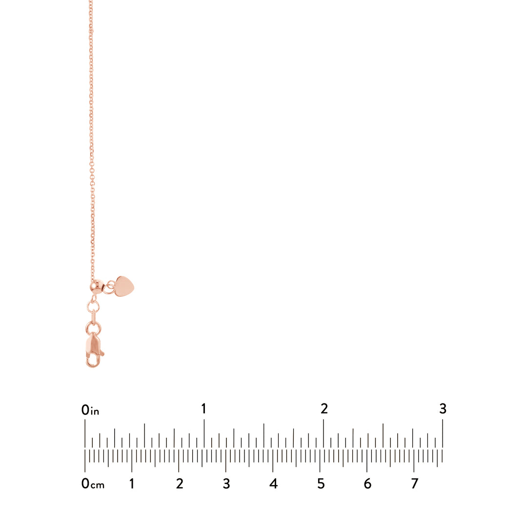 D/C Cable Chain Necklace with Slider Bead