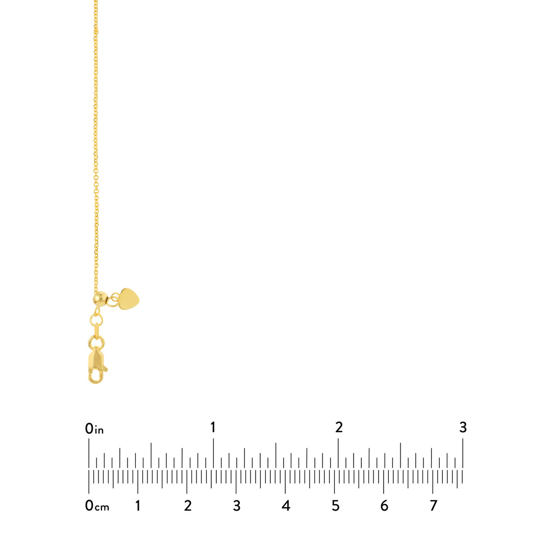 D/C Cable Chain Necklace with Slider Bead