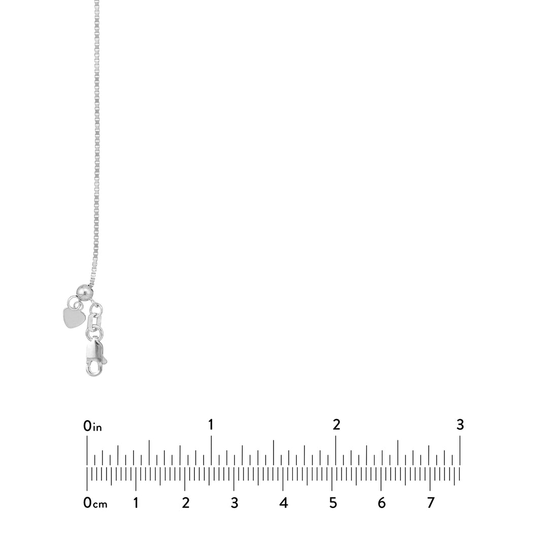 0.96mm Box Chain with Slider Bead