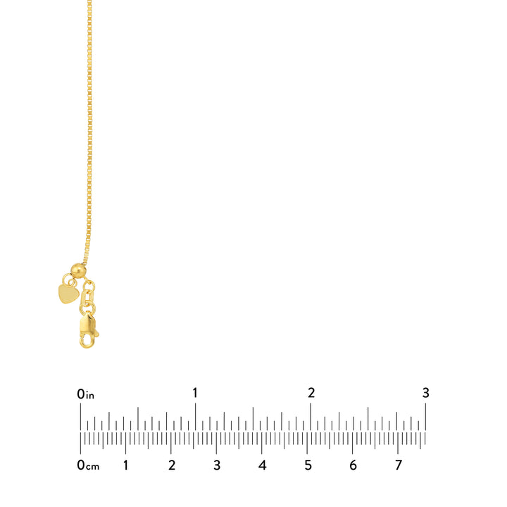 0.96mm Box Chain with Slider Bead