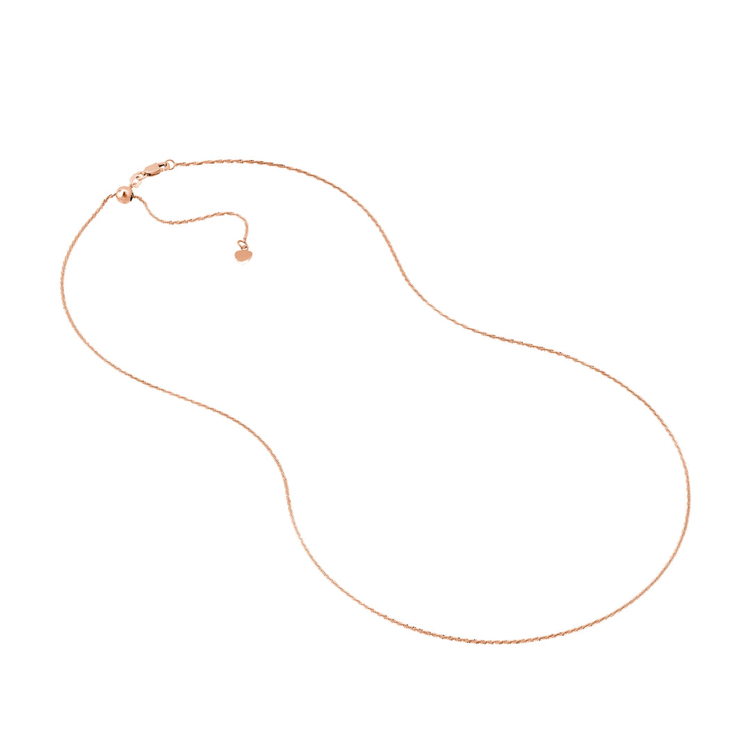 Adjustable Sparkle Chain Necklace with Slider