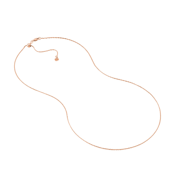 Adjustable Sparkle Chain Necklace with Slider