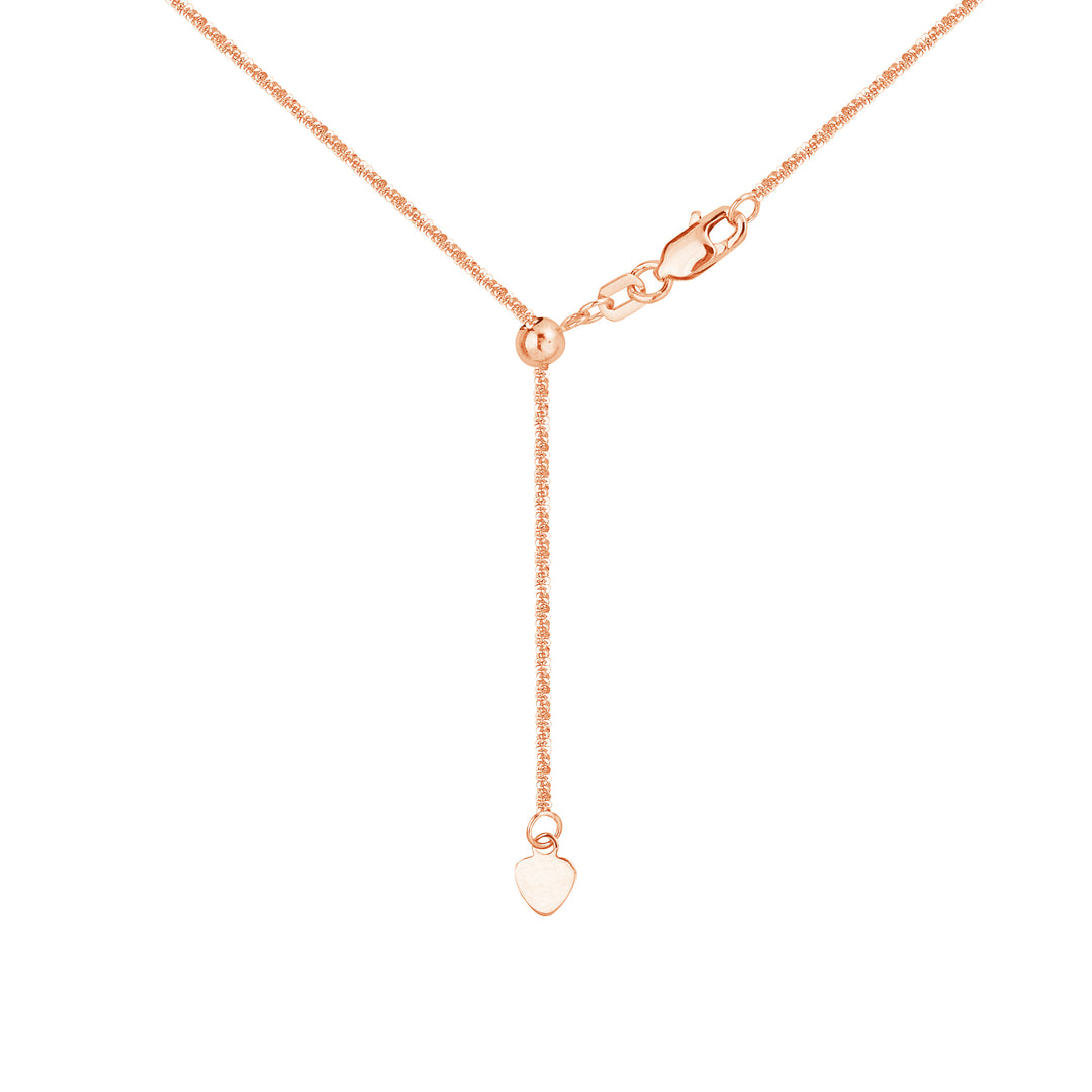 Adjustable Sparkle Chain Necklace with Slider