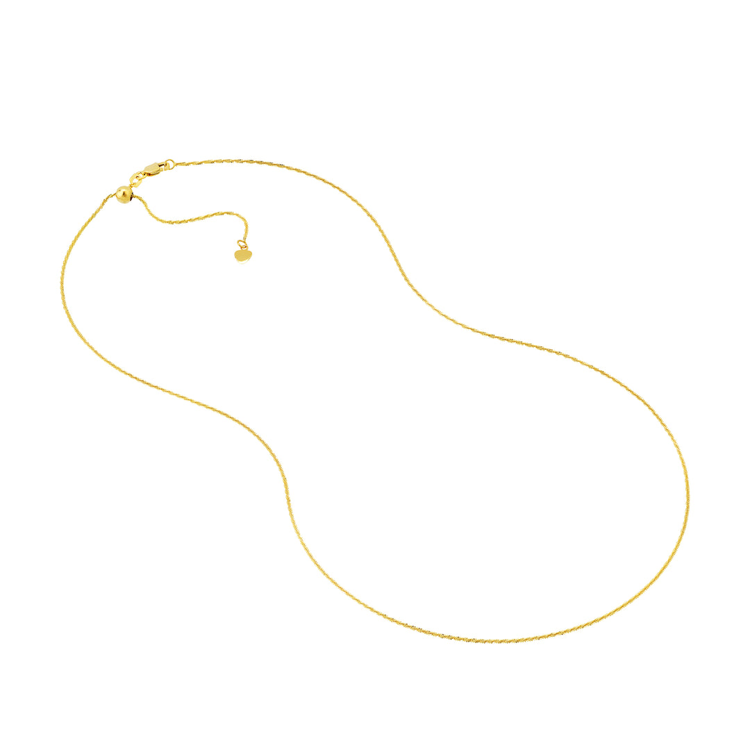 Adjustable Sparkle Chain Necklace with Slider