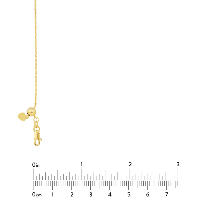 Adjustable Sparkle Chain Necklace with Slider