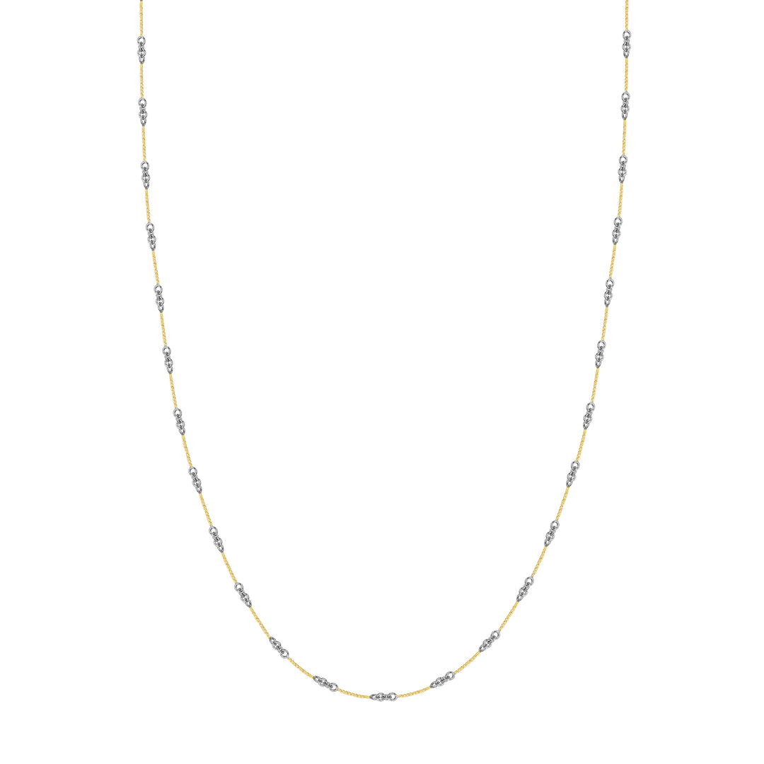 0.8mm Two-Tone Designer Twist Chain with Lobster Lock