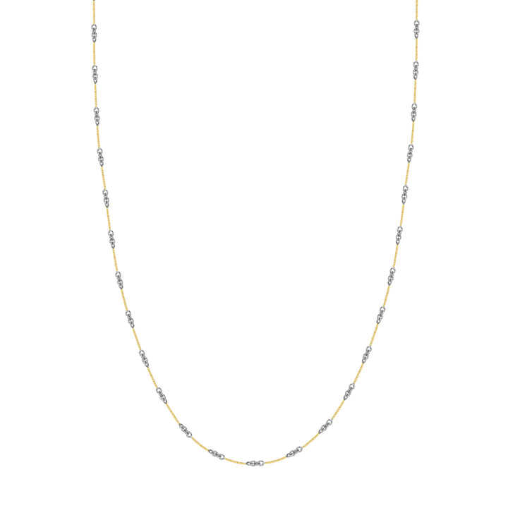 0.8mm Two-Tone Designer Twist Chain with Lobster Lock