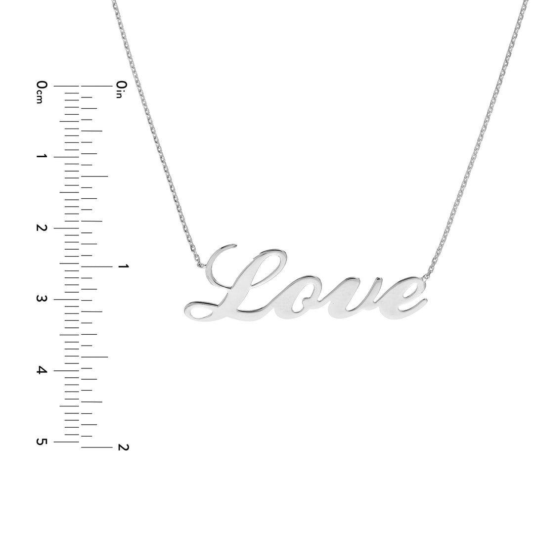 Cursive Love Adjustable Necklace