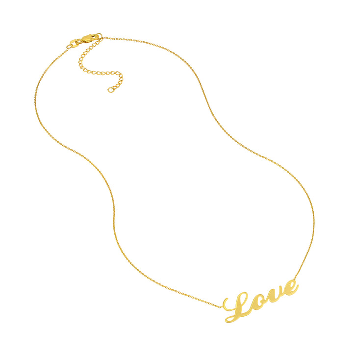 Cursive Love Adjustable Necklace