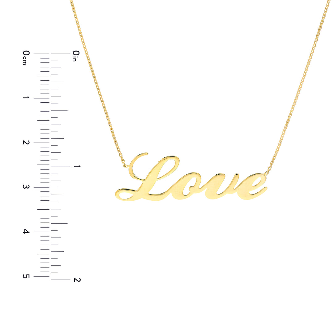 Cursive Love Adjustable Necklace