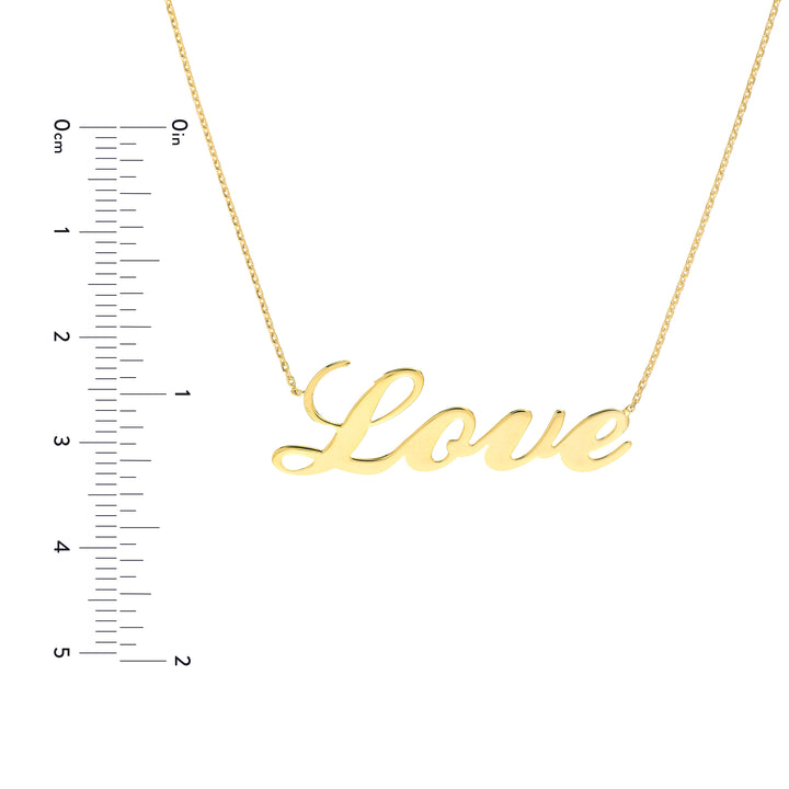 Cursive Love Adjustable Necklace