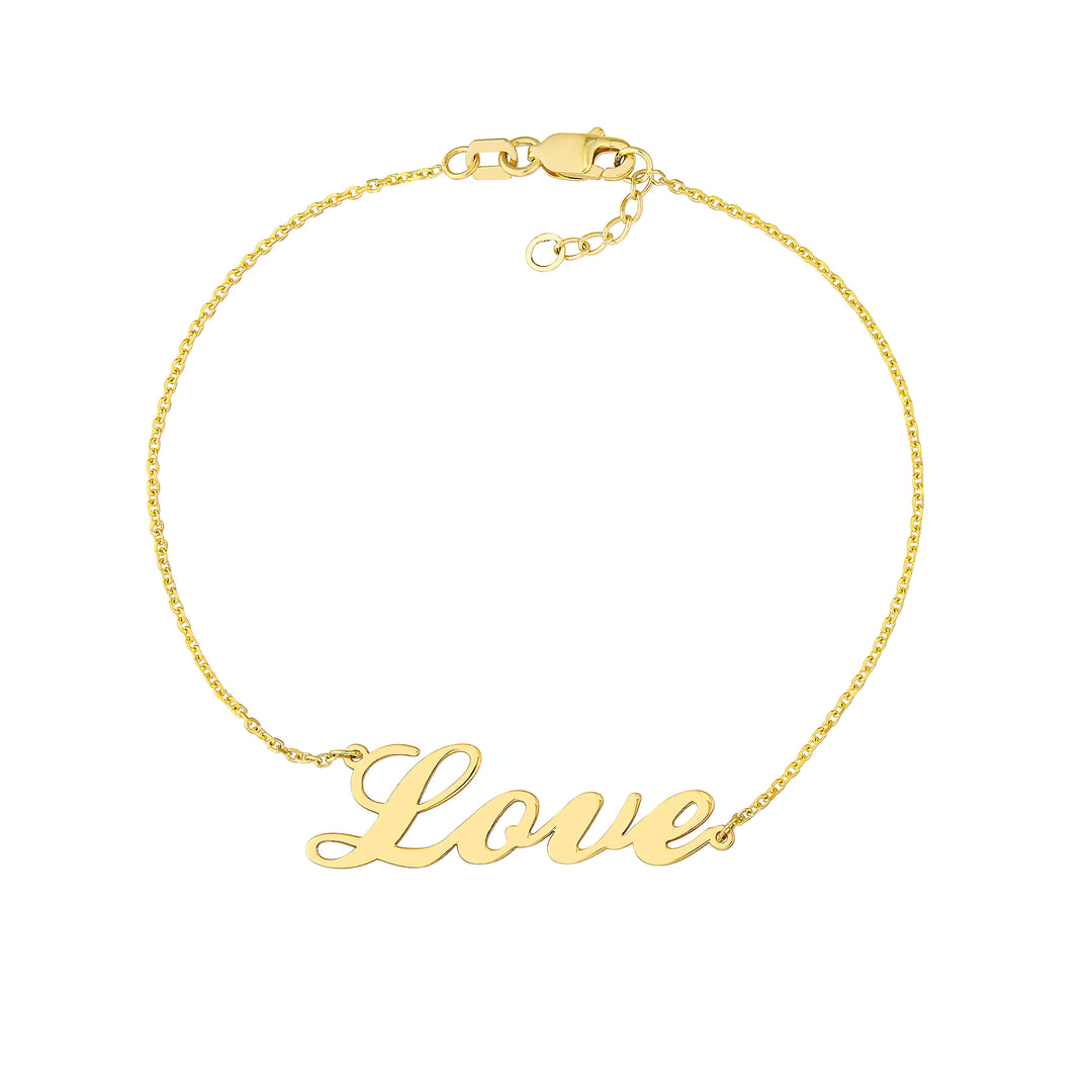 Cursive Love Adjustable Bracelet