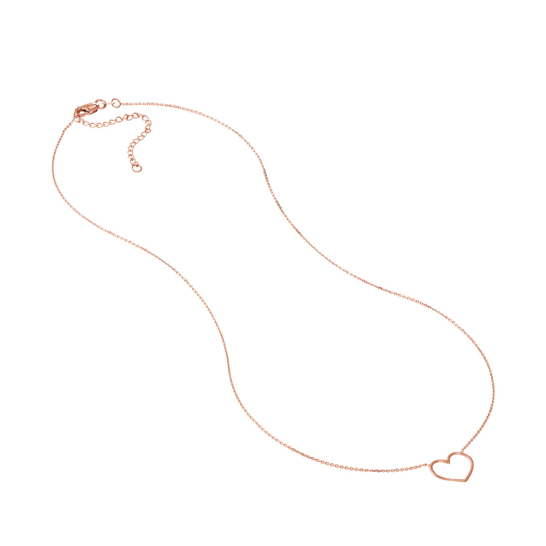 Open Wire Heart Adjustable Necklace