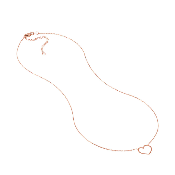 Open Wire Heart Adjustable Necklace