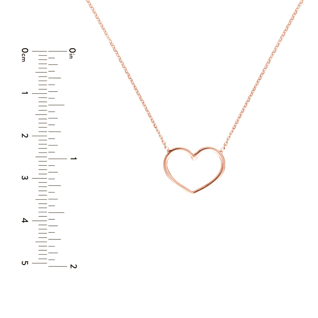Open Wire Heart Adjustable Necklace