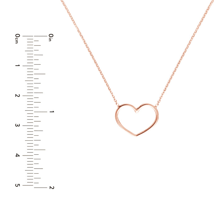Open Wire Heart Adjustable Necklace