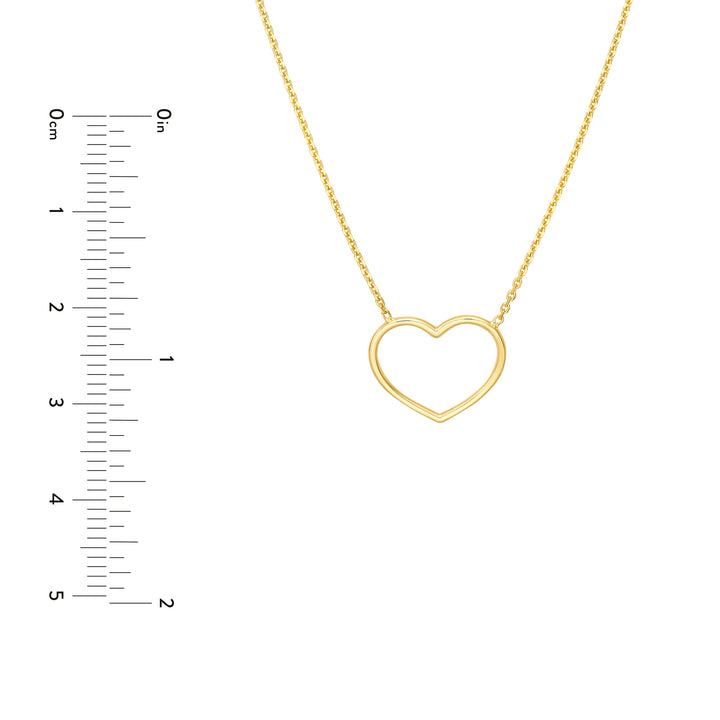 Open Wire Heart Adjustable Necklace