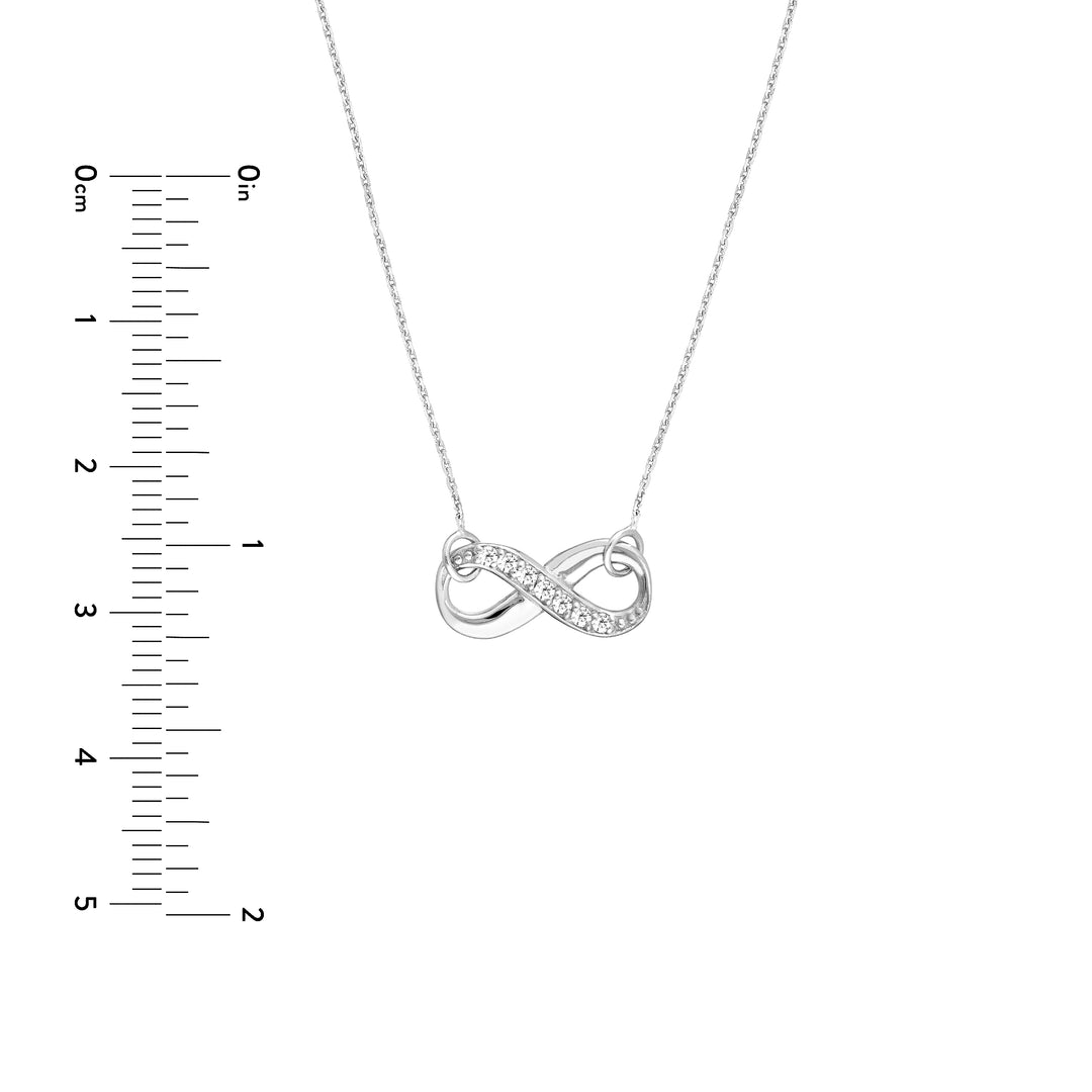 Infinity Adj. Necklace with 1/15tcw Diamond
