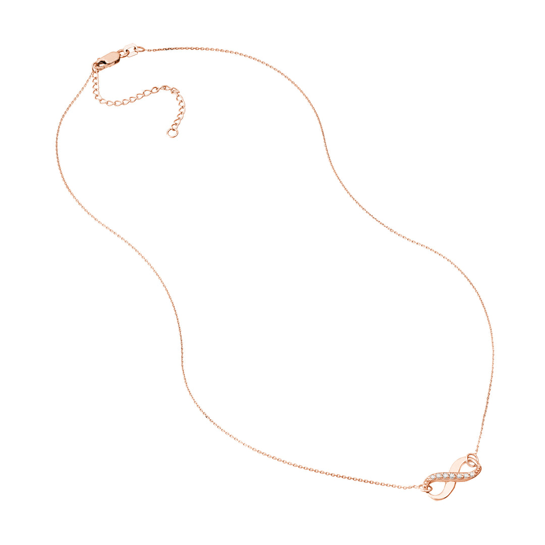 Infinity Adj. Necklace with 1/15tcw Diamond